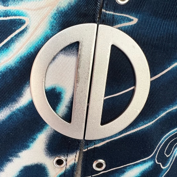 21- Vintage Alberto Makali Tie Dye Denim Jacket Size 10 - Picture 3 of 12